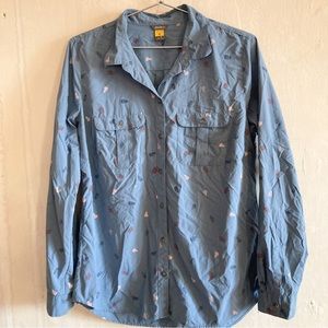 Eddie Bauer Nylon Hiking Fishing Gorpcore Shirt Lightweight Quick Drying